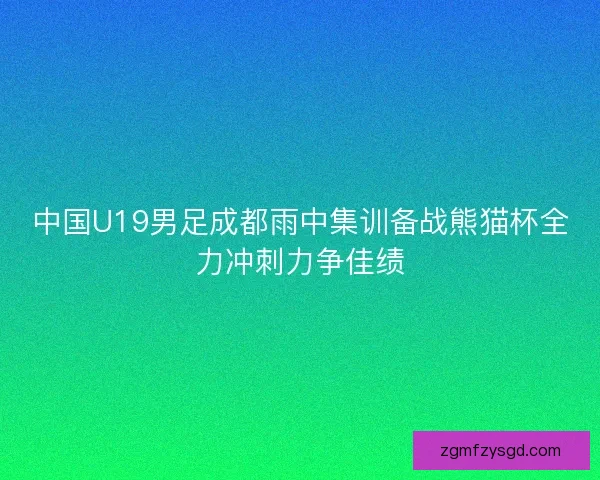 中国U19男足成都雨中集训备战熊猫杯全力冲刺力争佳绩